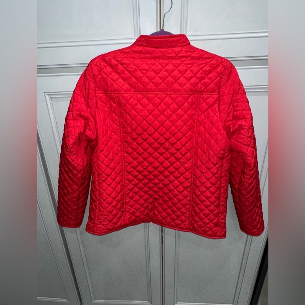 Kim Rogers women’s red quilted full zip lightweight jacket size medium - Picture 4 of 5
